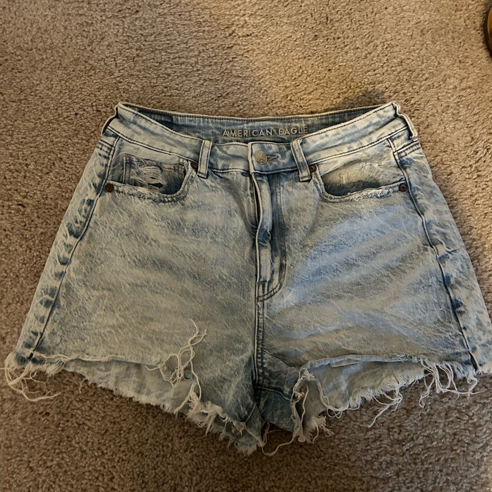 American Eagle Outfitters Women's Faded Blue Jean Shorts